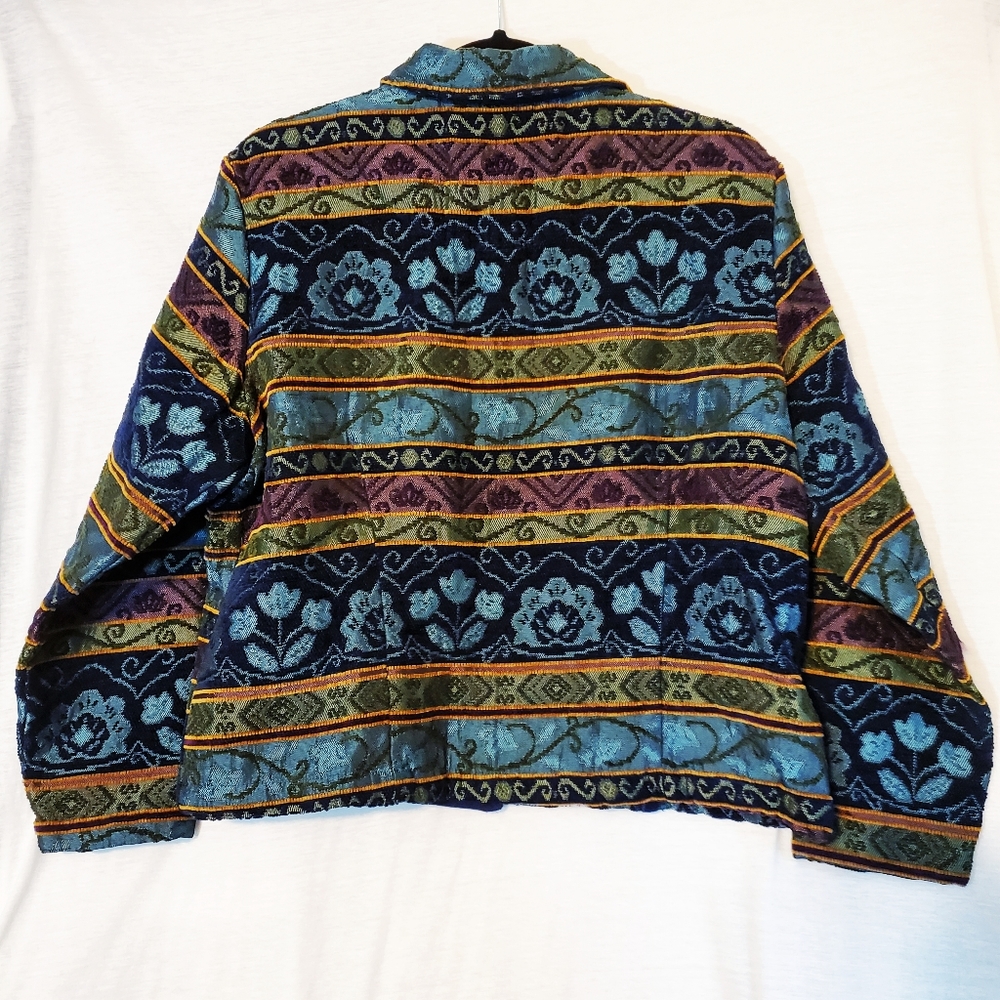 Vintage Coldwater Creek Tapestry Blazer Jacket PL - Picture 2 of 6